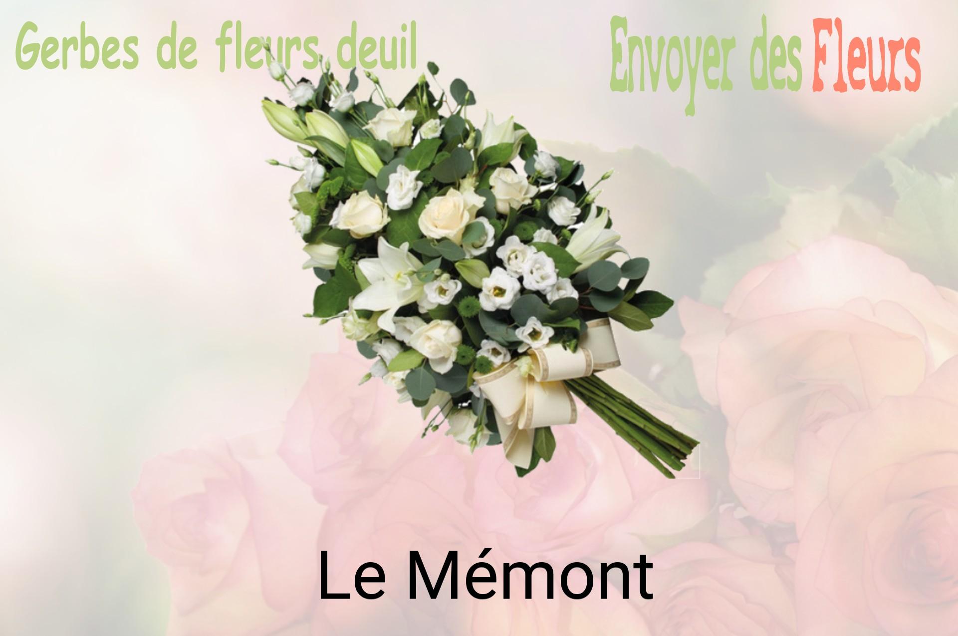 Gerbe de fleurs de deuil livrée à Le Mémont